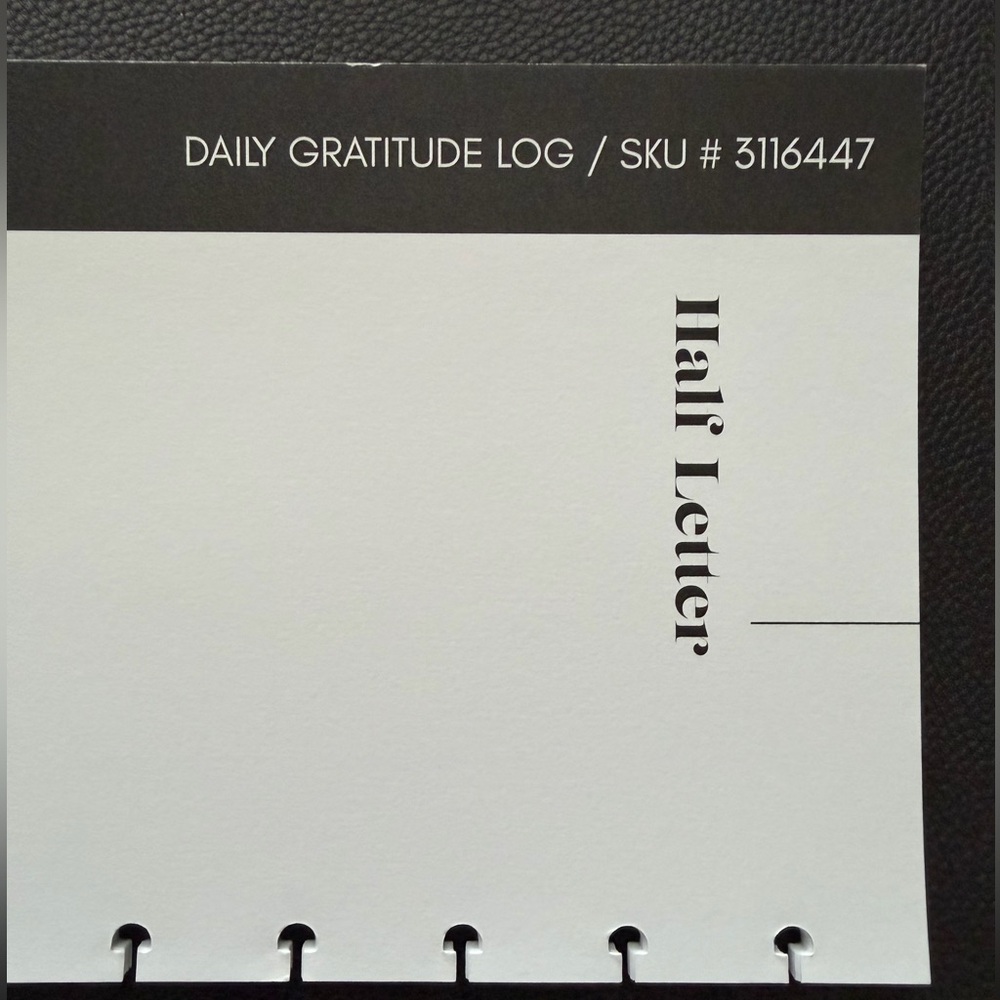 Cloth & Paper Daily Gratitude Log Insert